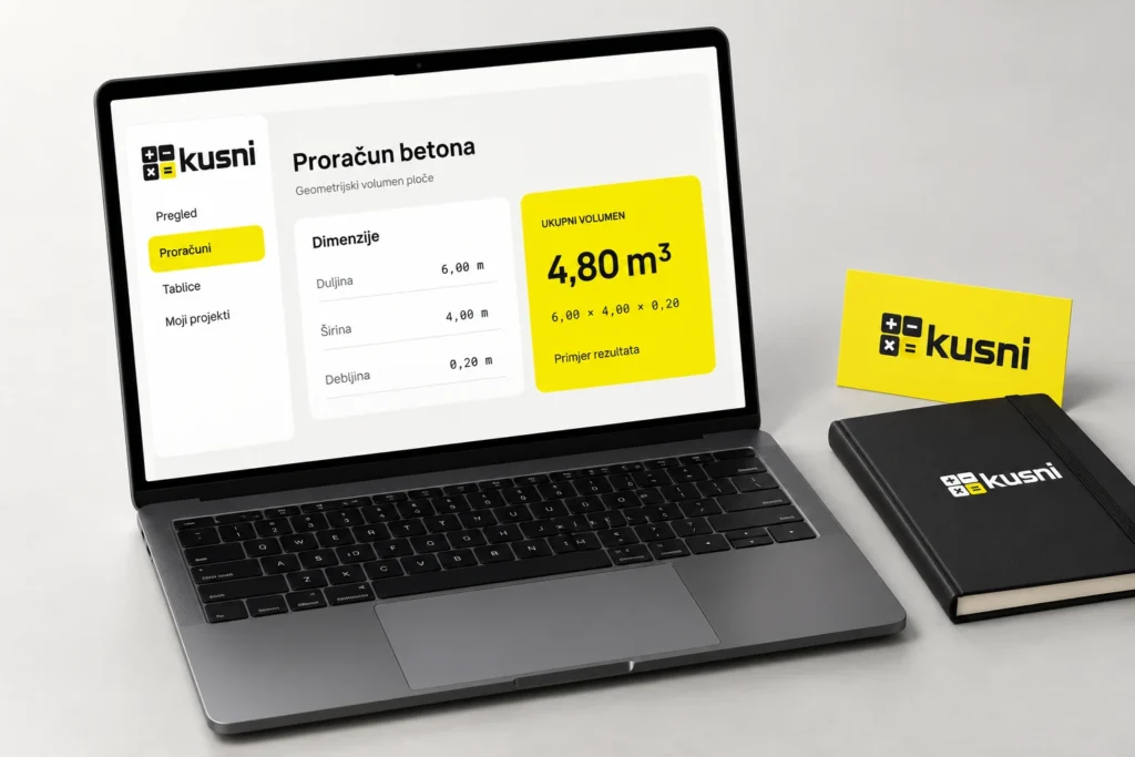Kusni.app — Proračuni za gradnju